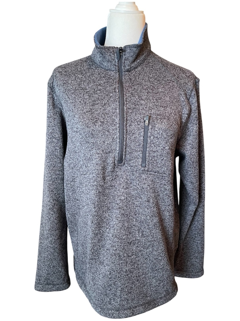 Woolrich Men’s  Gray 1/4 Zip Fleece Pullover Gorpcore Mock Neck Size medium